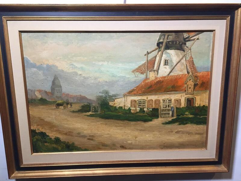 The daily Life in the village ( oil on canvas)