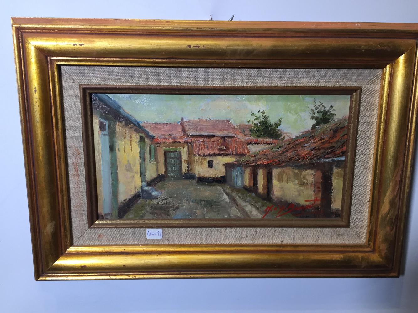 A farm in Flanders ( oil on panel )