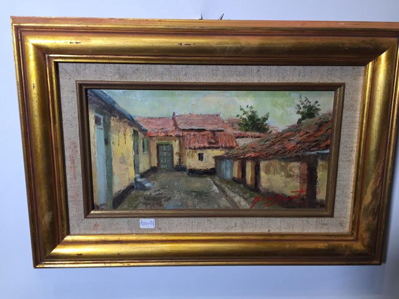 A farm in Flanders ( oil on panel )