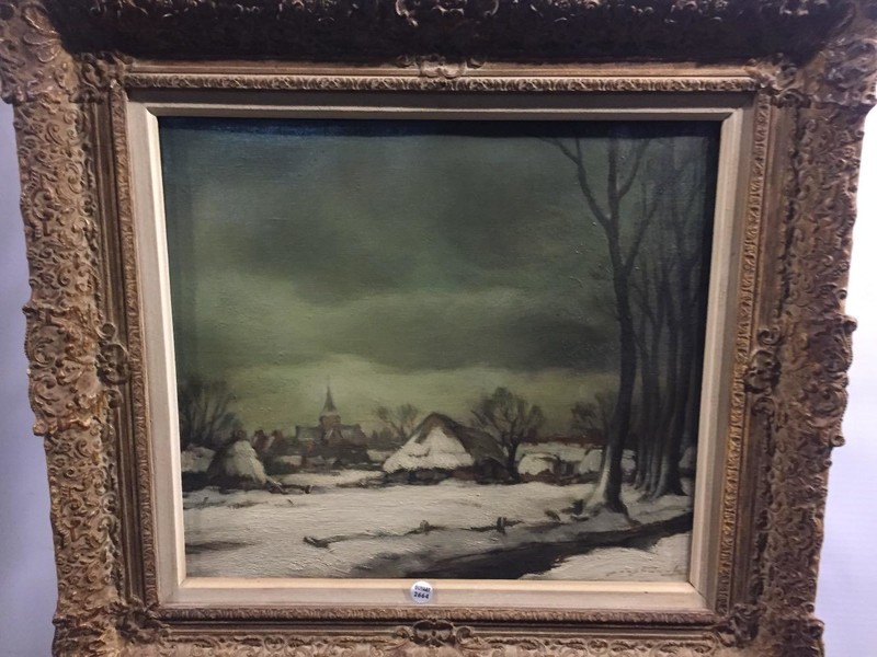 The little village in the snow 