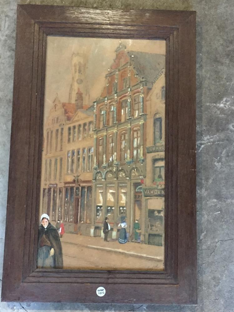 A shoppingstreet in Bruges