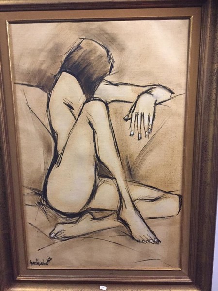 Model in the artist studio