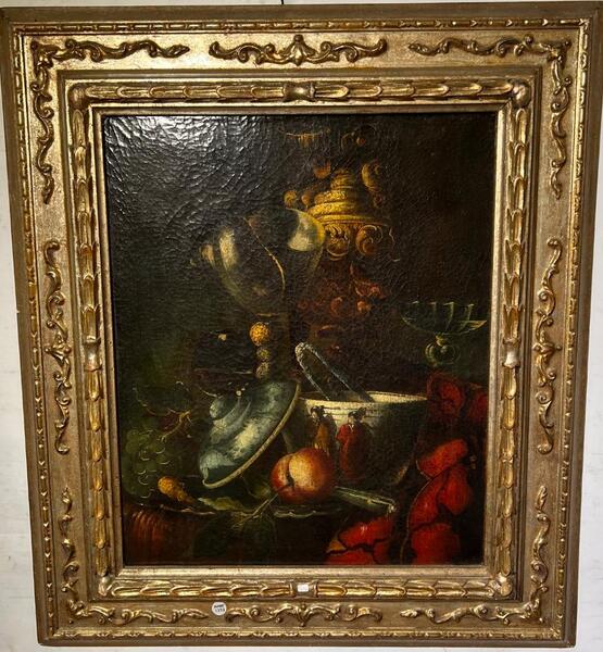 Stillife with fruit and Chinese bowl