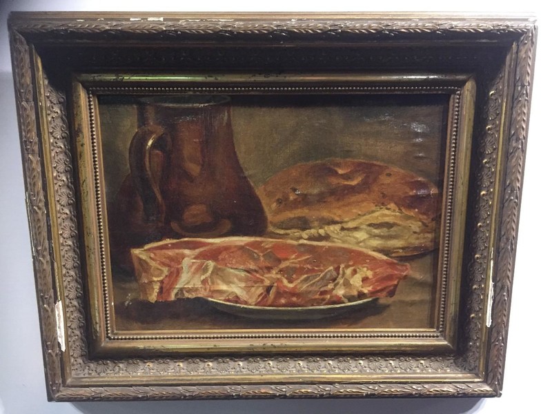 Stillife with meat and Bread 