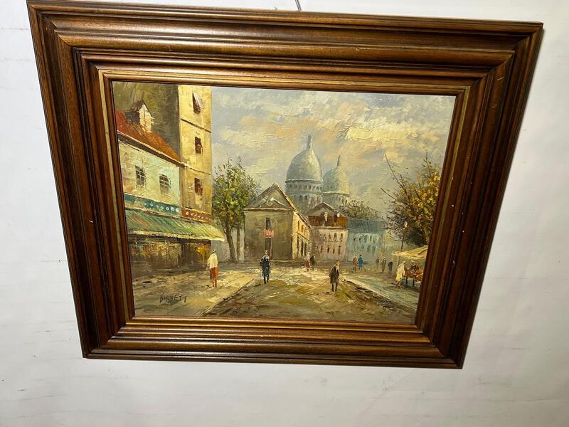 The daily life in Paris ( oil on canvas )