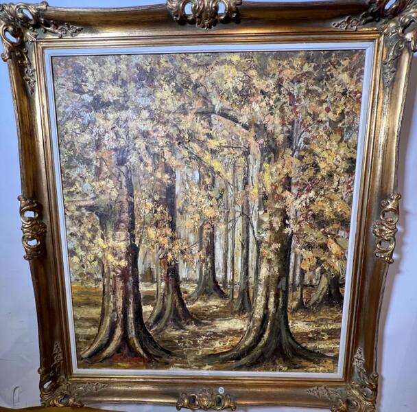 The forest in the summertime ( oil on canvas )