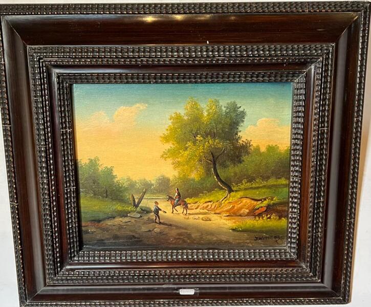 The horseman ( oil on panel )