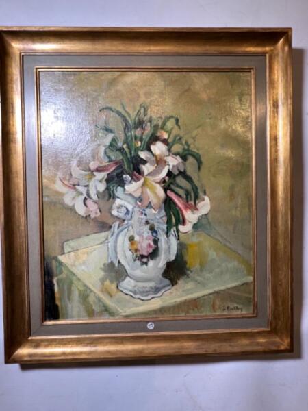 Stillife with flowers ( oil on canvas )