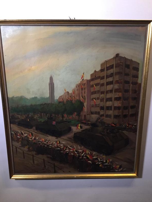The liberation of Antwerp ( oil on canvas)