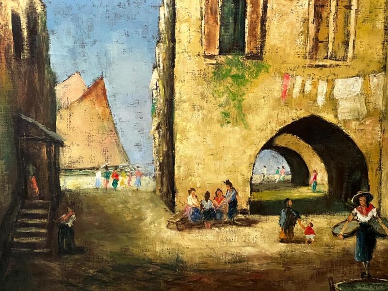 Laundry day ( oil on canvas )