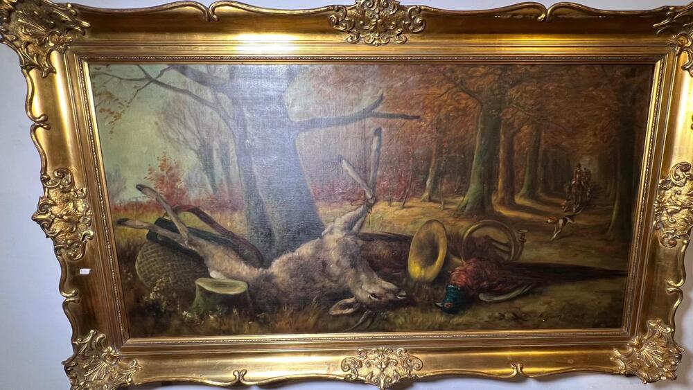 The hunt ( oil on canvas )