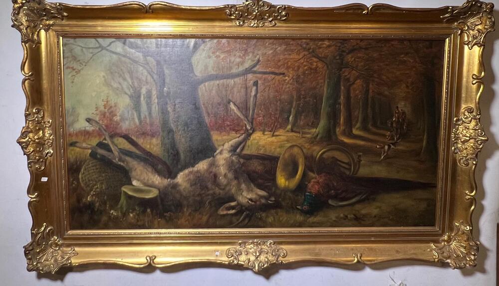 The hunt ( oil on canvas )