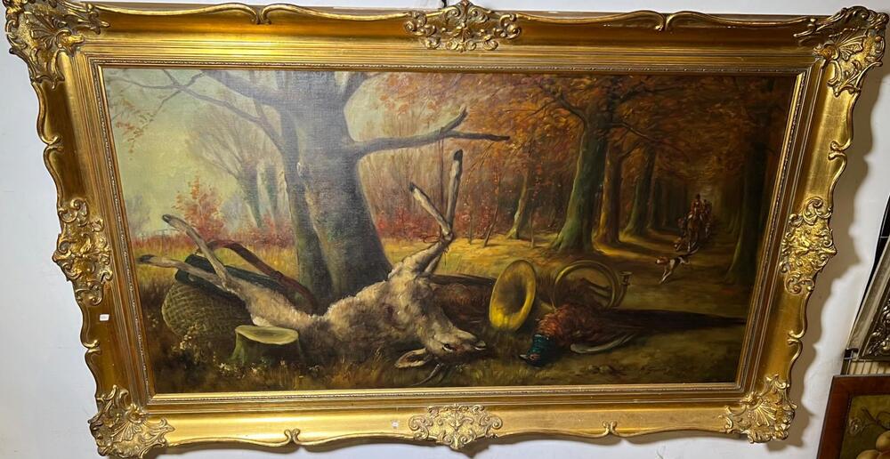 The hunt ( oil on canvas )