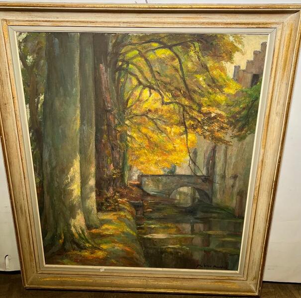 The entrance of the castle ( oil on canvas)