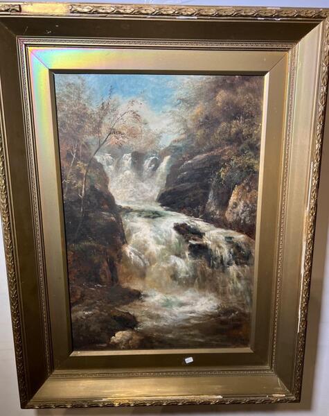 The waterfall ( oil on canvas )