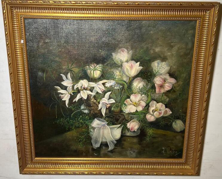 Stillife with flowers ( oil on canvas )