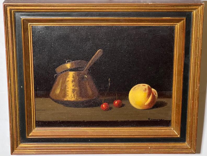 Stillife with fruit ( oil on canvas )