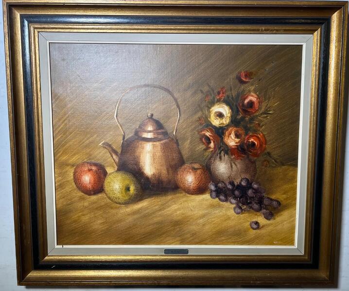 Stillife with fruit ( oil on canvas )