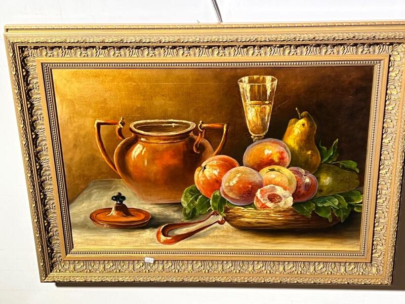 Stillife with fruit ( oil on canvas )