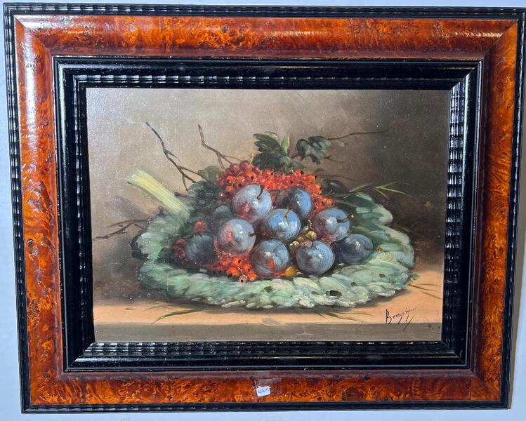 Stillife with fruit ( oil on panel )