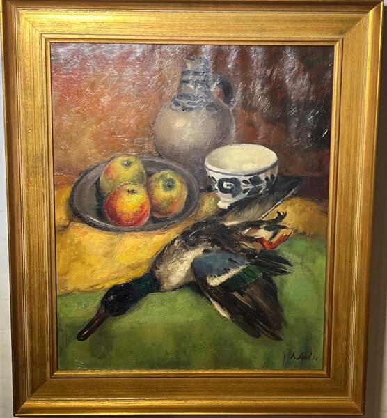 Stillife with game ( oil on canvas)