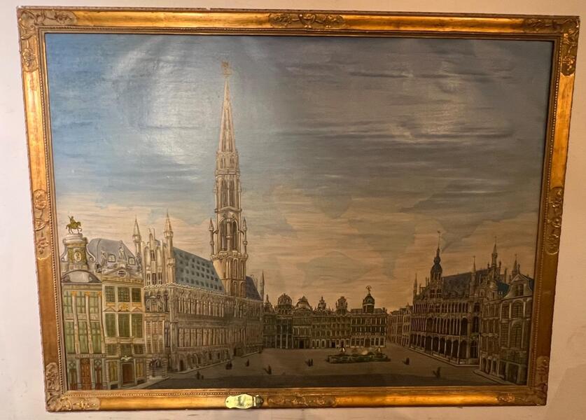 The big marketsquare of Brussels ( oil on canvas)
