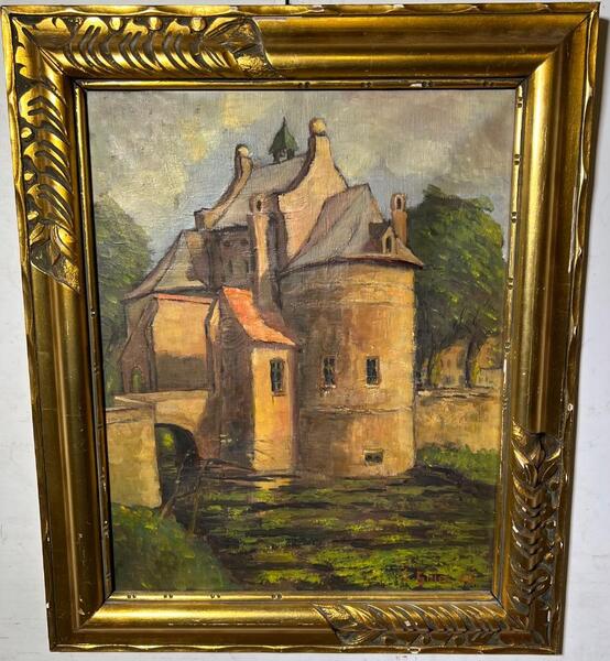 The castle in the summertime ( oil on canvas )