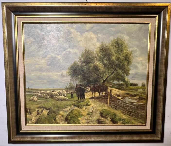 The cattle merchants ( oil on canvas)