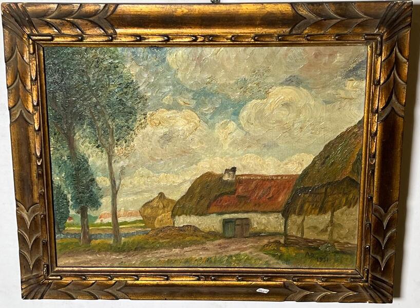 The farm in the summertime ( oil on canvas)