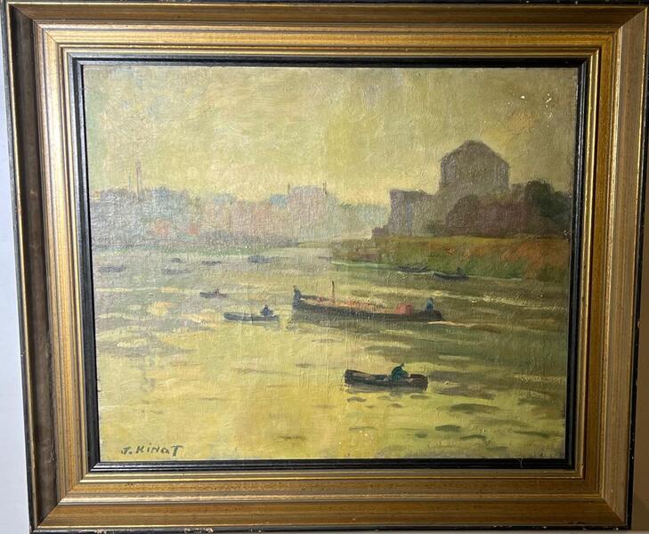 The happy fishermen ( oil on canvas )