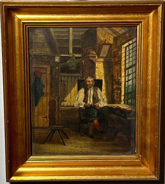 The philosopher ( oil on panel )