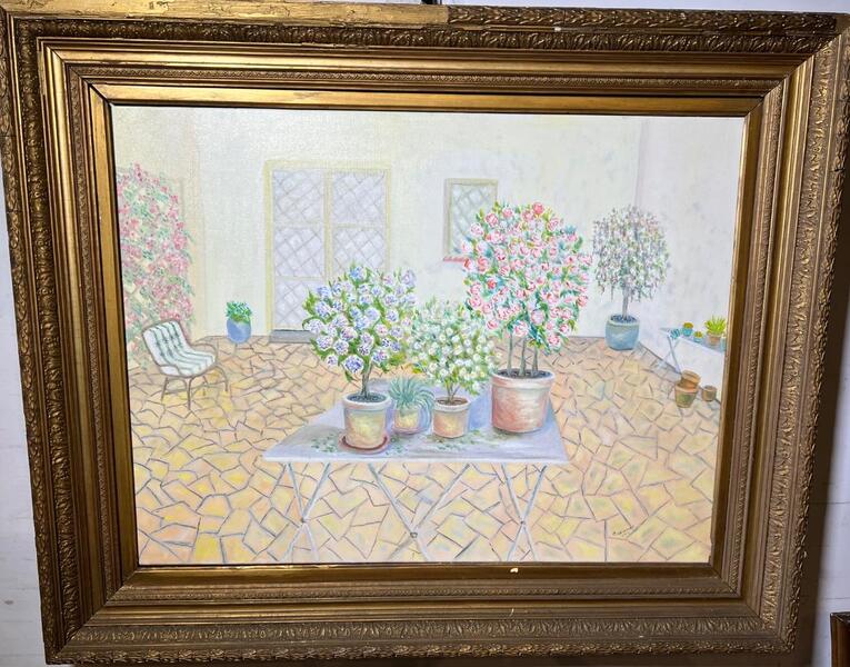 The porch ( oil on canvas )