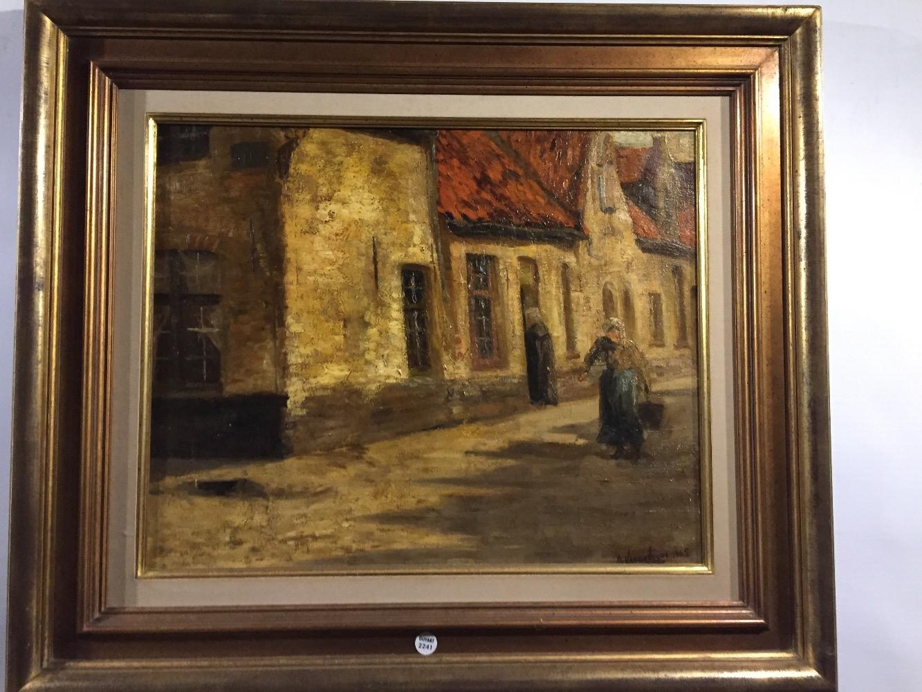 The milkmaid in the streets of Bruges 