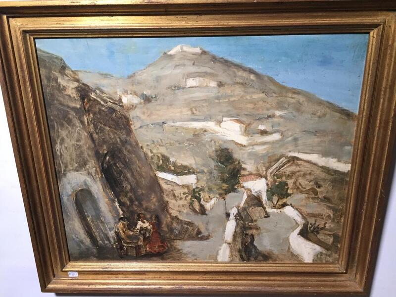 The daily Life in the mountains ( oil on panel )